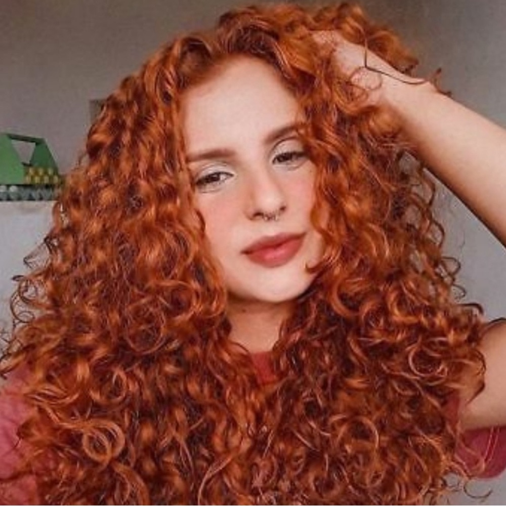 Copper Red 24” KINKY CURLY  Lace Front Wig *NEW*